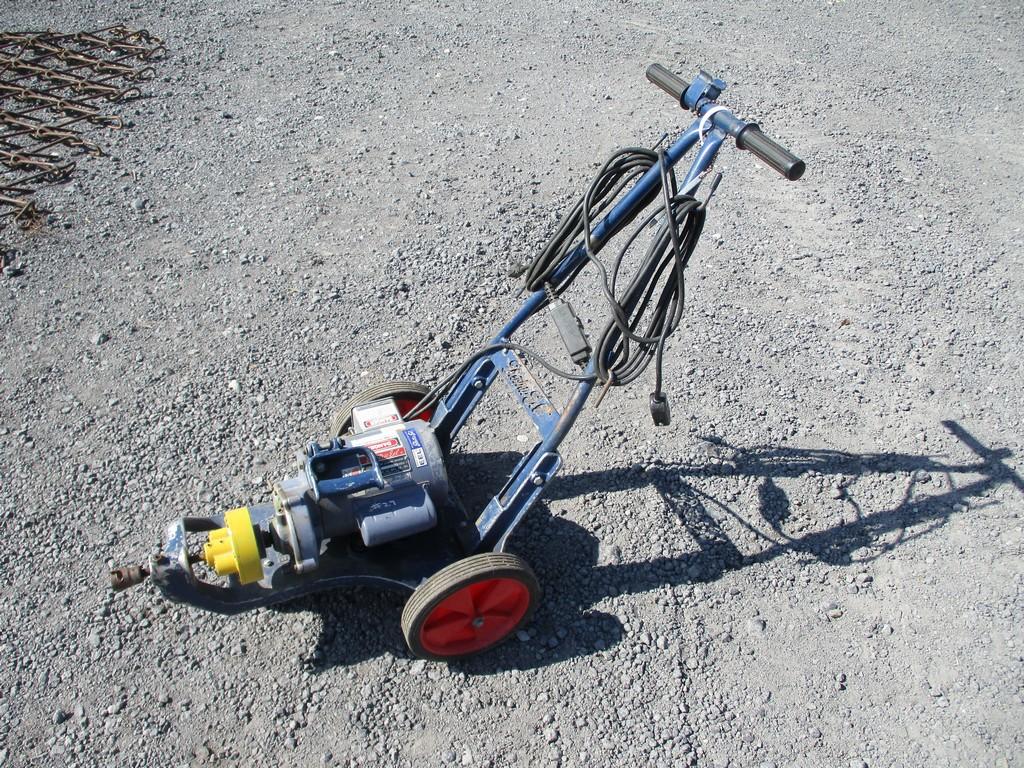 ELECTRIC EEL SEWER AND DRAIN MACHINE ON CART