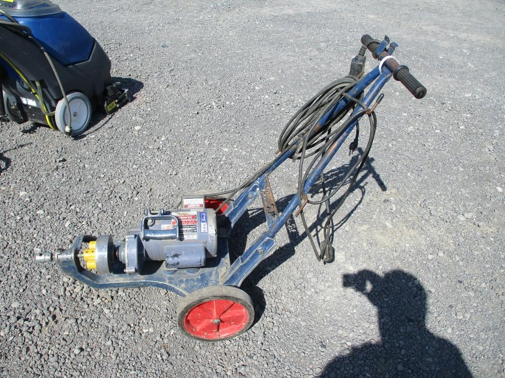 ELECTRIC EEL SEWER AND DRAIN MACHINE ON CART