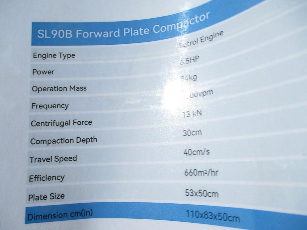 SL90LC FORWARD PLATE COMPACTOR