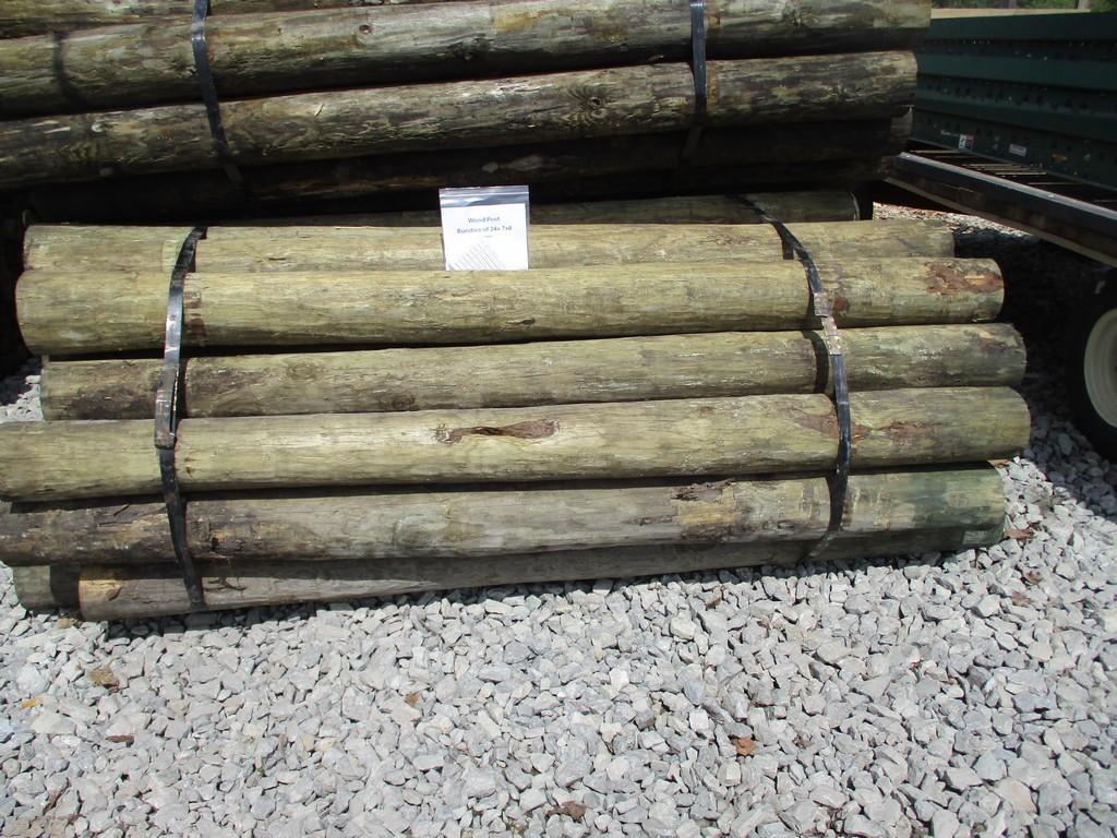 24) 7X8 WOOD FENCE POST