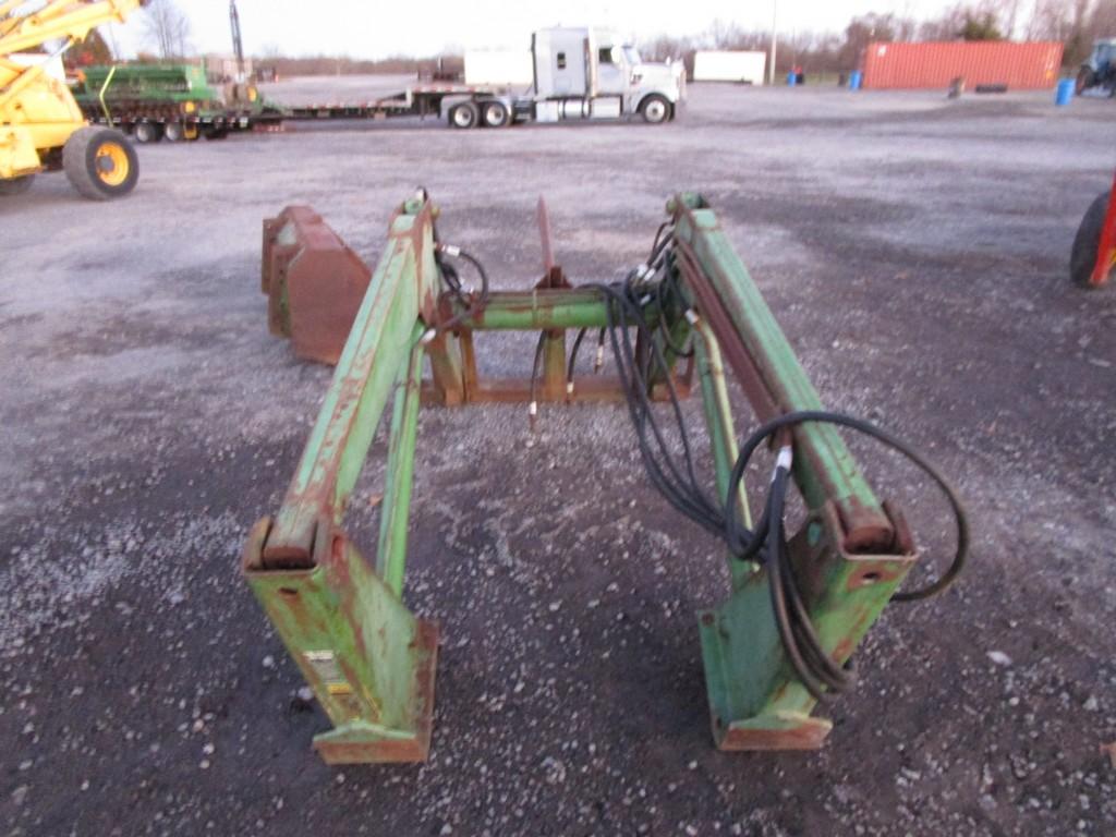 JOHN DEERE 148 LOADER W BRACKETS, BUCKET AND SPEAR