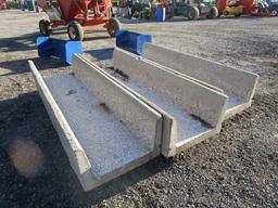 3) CONCRETE BUNK FEEDERS 8'