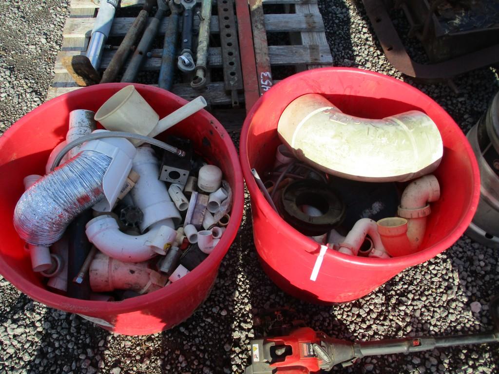 2 TOTES OF PVC FITTING