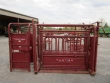 TARTER CATTLE CHUTE W PALP CAGE
