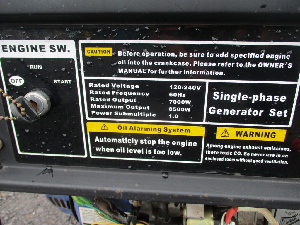 POWER MAX XP8500E GENERATOR