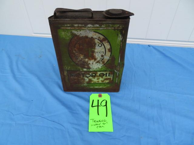 Texaco motor oil can