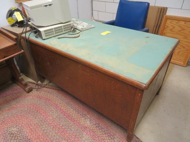 Desk, Chair, Computer & Filing Cabinet