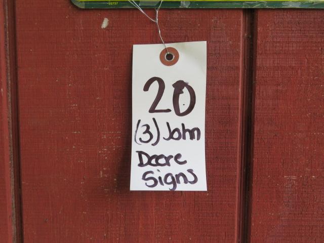 (3) John Deere Signs