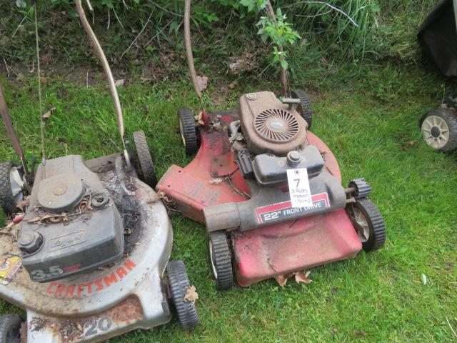 (3) Push Mowers (for parts)