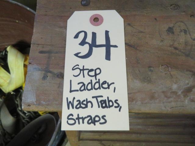 Step Ladder, Galvanized Tubs, Straps