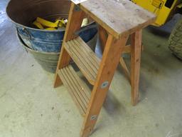 Step Ladder, Galvanized Tubs, Straps