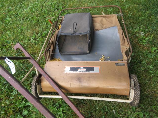 Planet Jr. planter, disc wheels, lawn sweeper