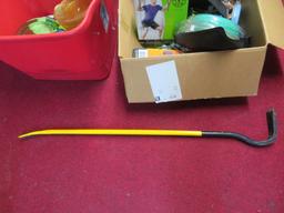 String Trimmer Line, Pry Bar, Glassware