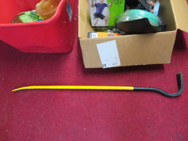 String Trimmer Line, Pry Bar, Glassware