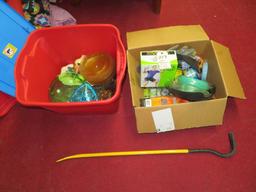 String Trimmer Line, Pry Bar, Glassware