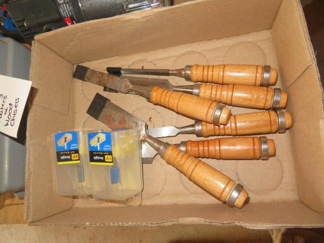 Kreg Jig, Wood chisels, Rotary Tools, Router bits