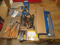 Kreg Jig, Wood chisels, Rotary Tools, Router bits