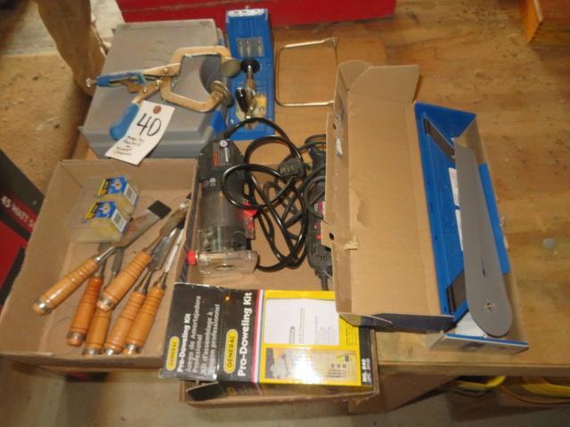 Kreg Jig, Wood chisels, Rotary Tools, Router bits