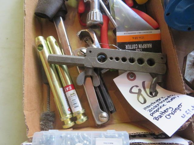 Propane Torch, battery charger, automotive misc.