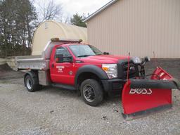 2015 Ford F-550 Diesel 4x4 Dump Truck w/Snow Plow