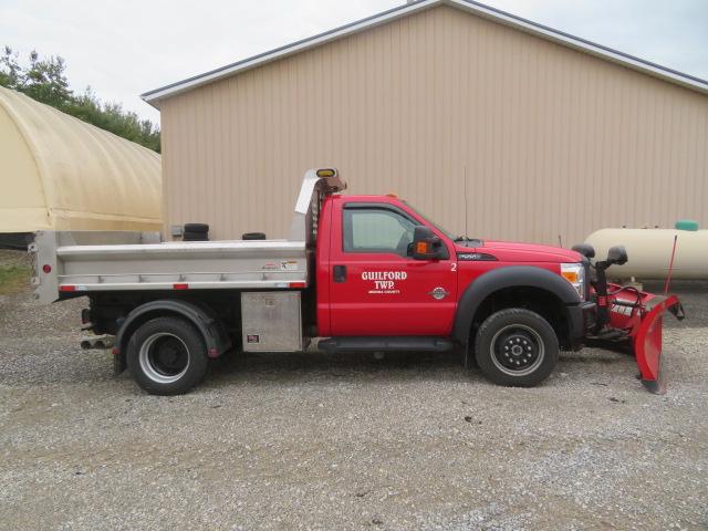 2015 Ford F-550 Diesel 4x4 Dump Truck w/Snow Plow