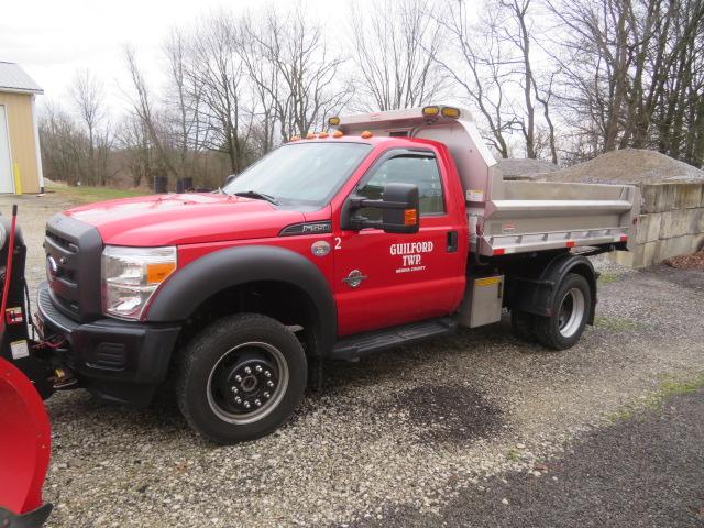 2015 Ford F-550 Diesel 4x4 Dump Truck w/Snow Plow