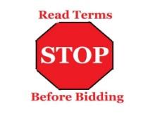 IMPORTANT AUCTION TERMS: Please read before bidding!