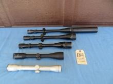 (5) Used rifle scopes - all 1" tubes