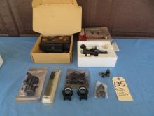 Red dot scopes, scope mounts and rings