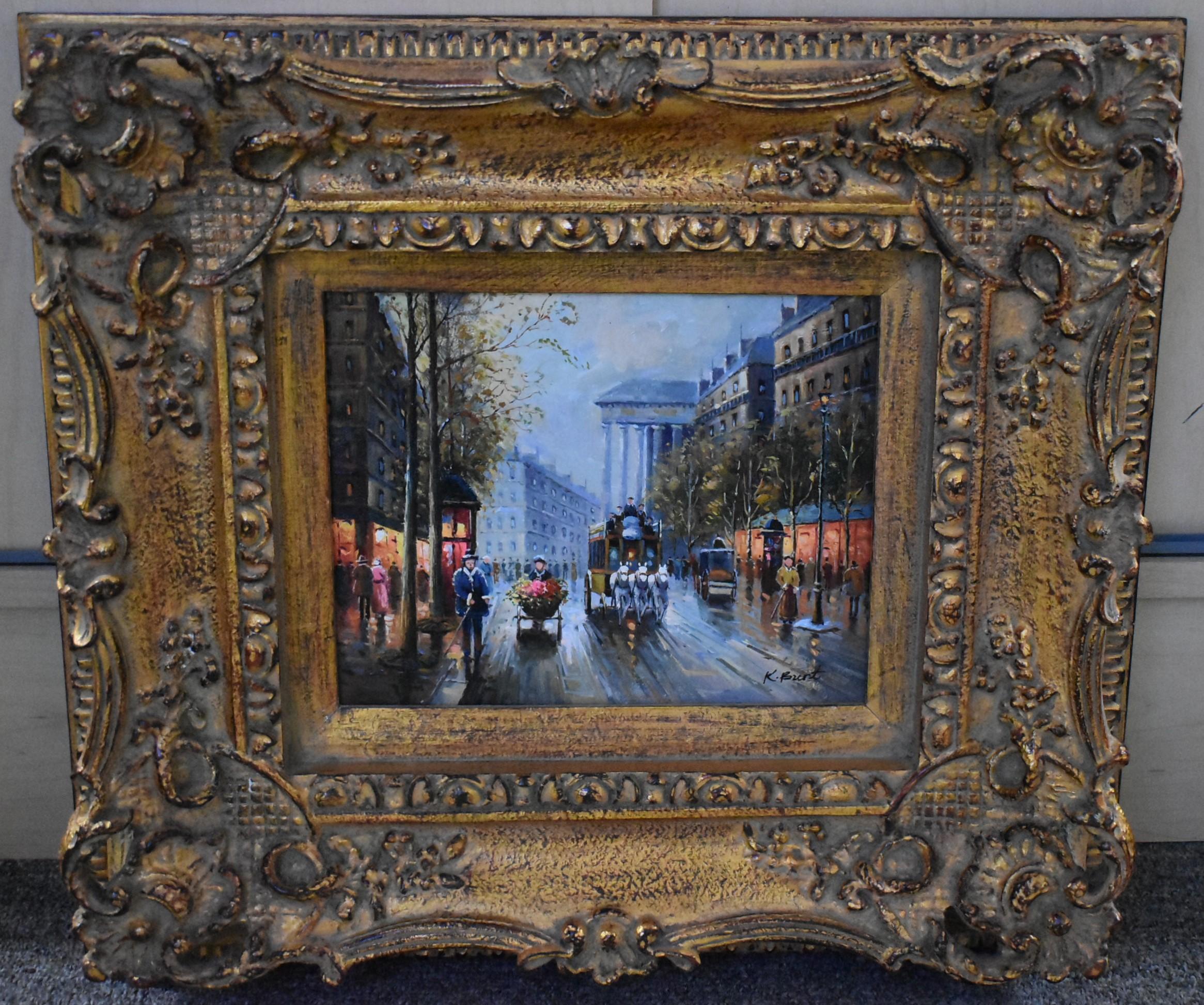 STUNNING SIGNED K. BURT OIL ON CANVAS!