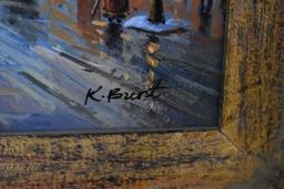 STUNNING SIGNED K. BURT OIL ON CANVAS!