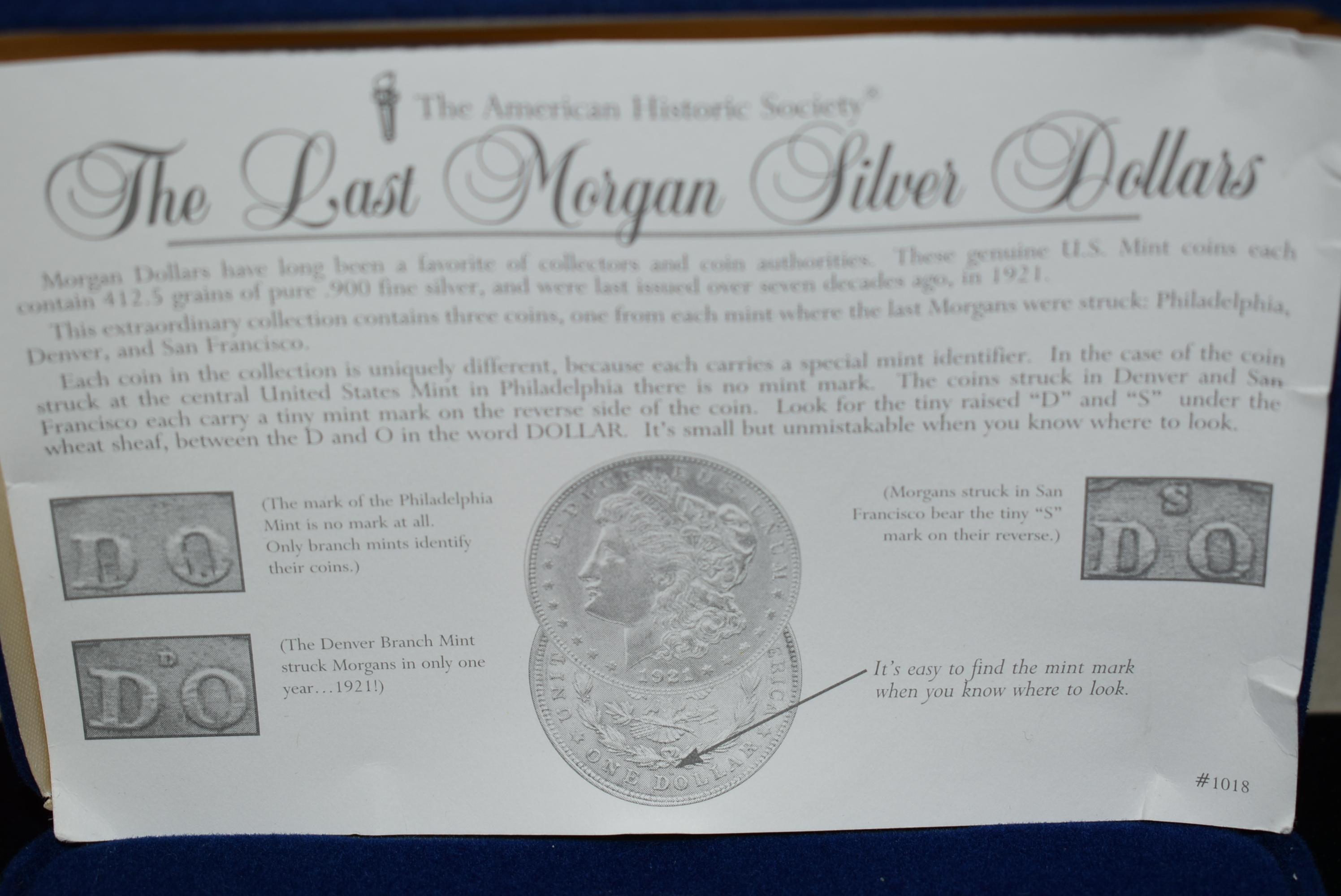 THE LAST MORGAN SILVER DOLLARS!