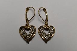 10KT GOLD & DIAMOND EARRINGS!!