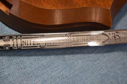 U.S. MARINE CORP SWORD & DISPLAY!!