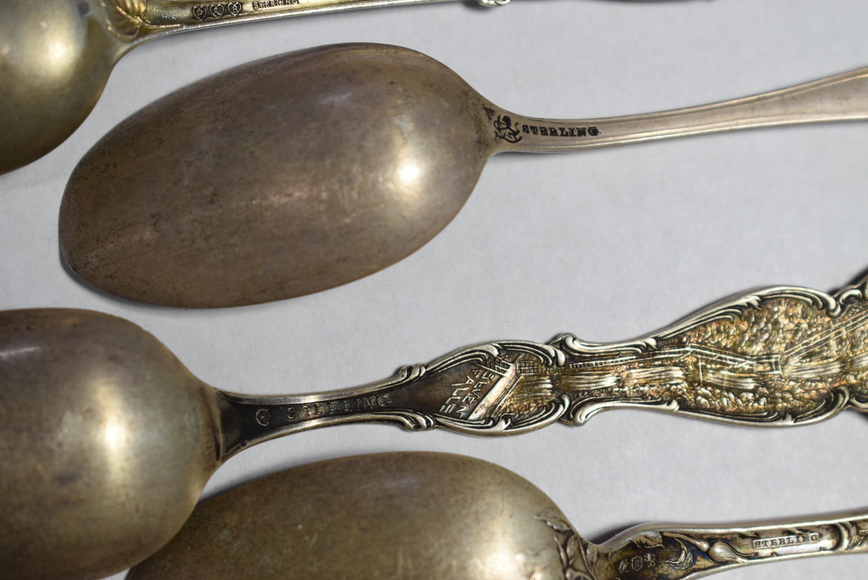 FANCY STERLING SPOONS!!!
