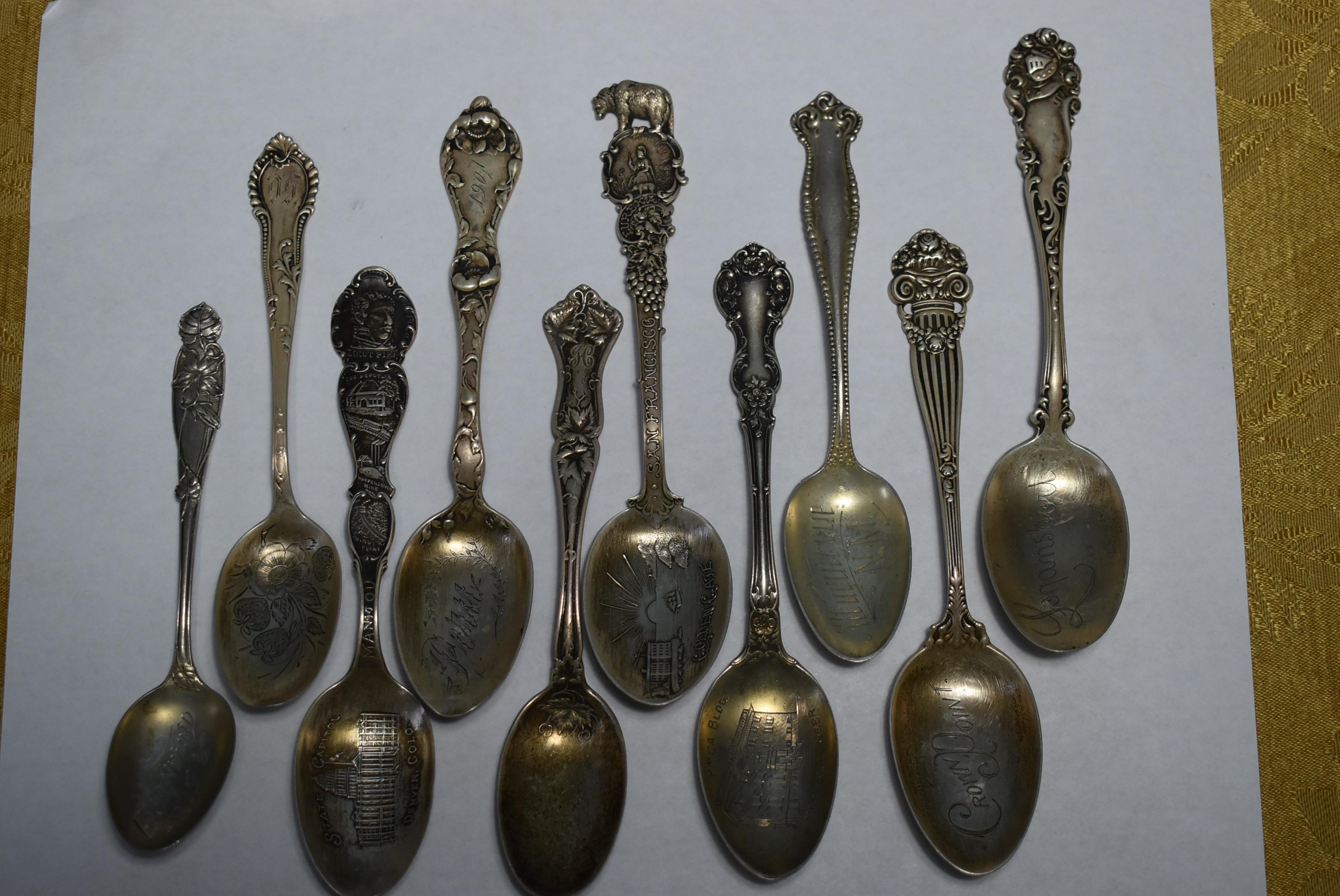 FANCY STERLING SPOONS!!!