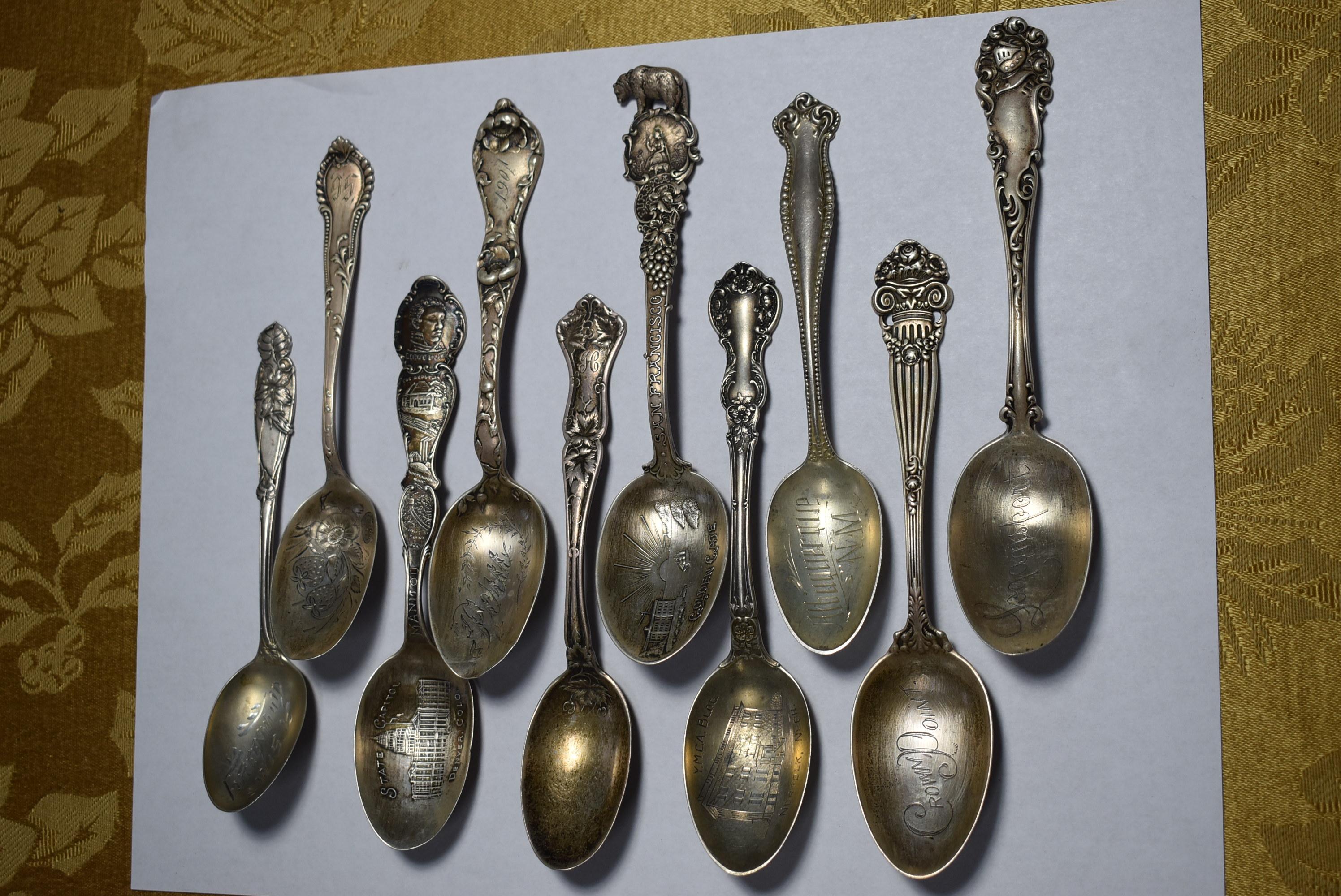 FANCY STERLING SPOONS!!!