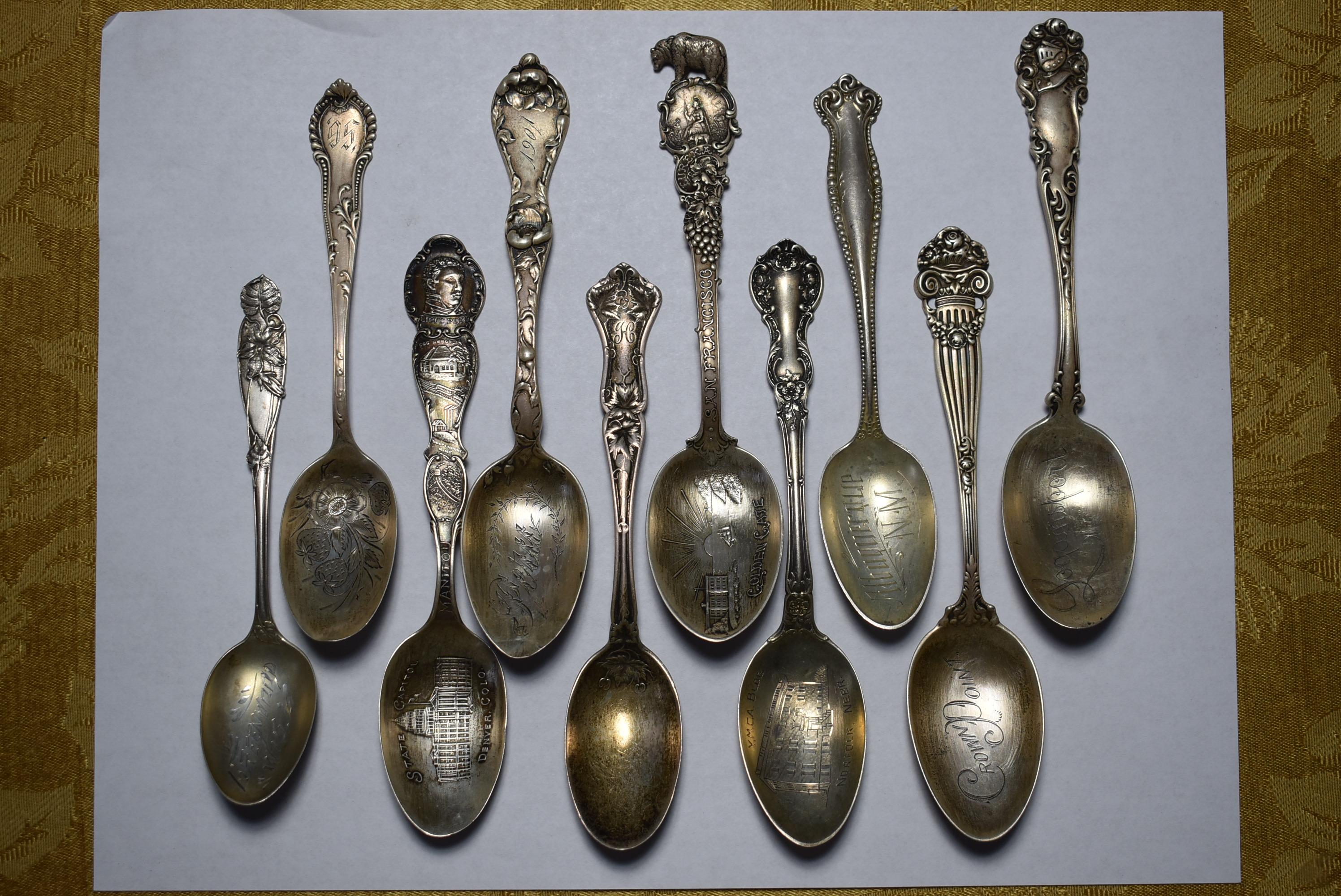 FANCY STERLING SPOONS!!!