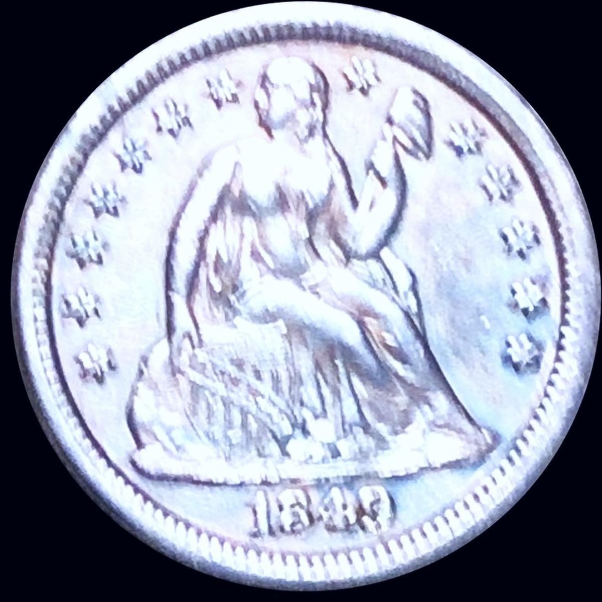 1849 Seated Liberty Dime CLOSELY UNCIRCULATED
