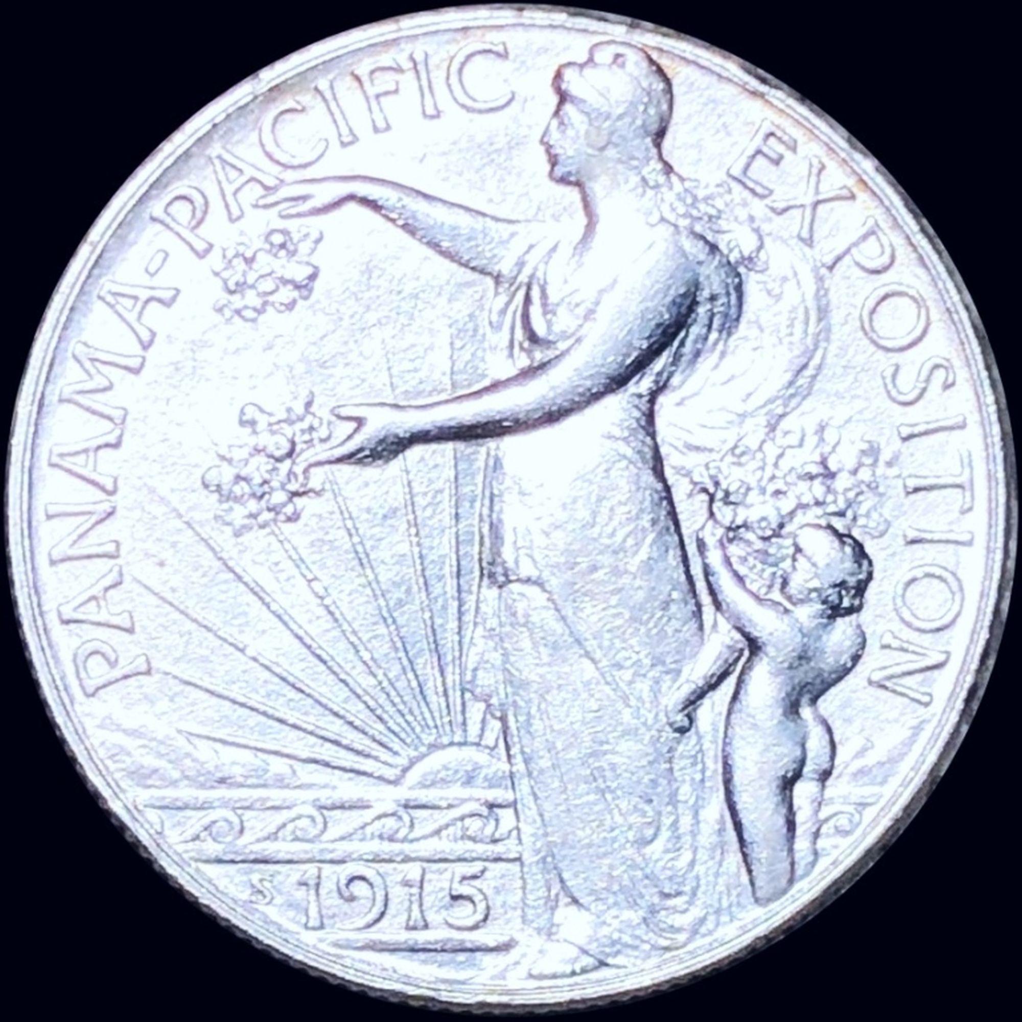1915-S Panama Half Dollar NEARLY UNCIRCULATED