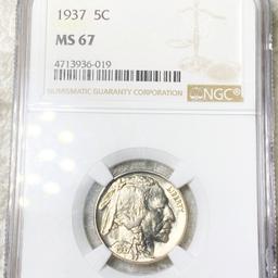 1937 Buffalo Head Nickel NGC - MS67
