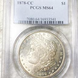 1878-CC Morgan Silver Dollar PCGS - MS64