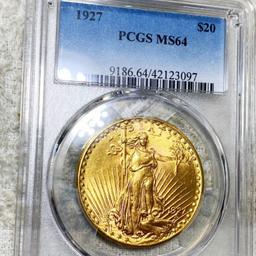 1927 $20 Gold Double Eagle PCGS - MS64