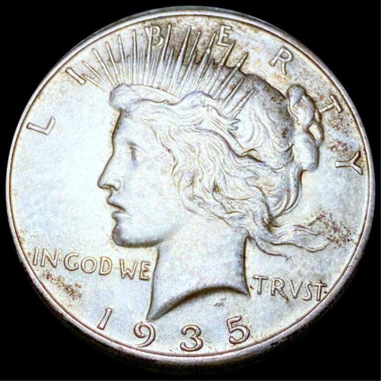 1935-S Silver Peace Dollar NEARLY UNCIRCULATED