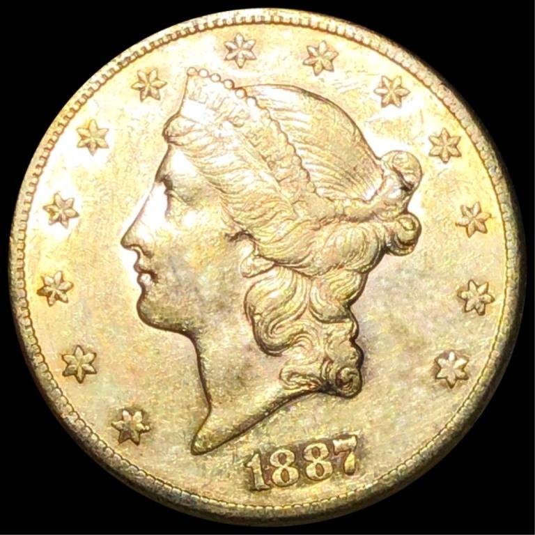 1887-S $20 Gold Double Eagle UNCIRCULATED