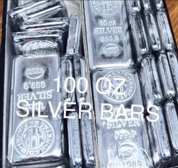 1 - 100ozt .999 Silver Bar - HIGH DEMAND