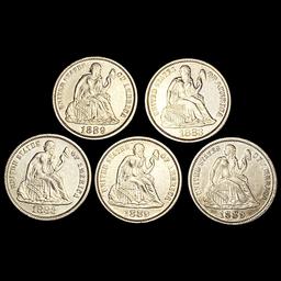 Seated Liberty Dimes (6) UNCIRCULATED
