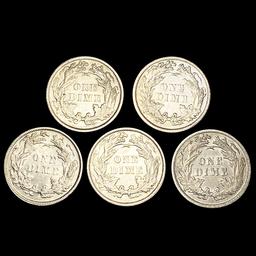 Seated Liberty Dimes (6) UNCIRCULATED