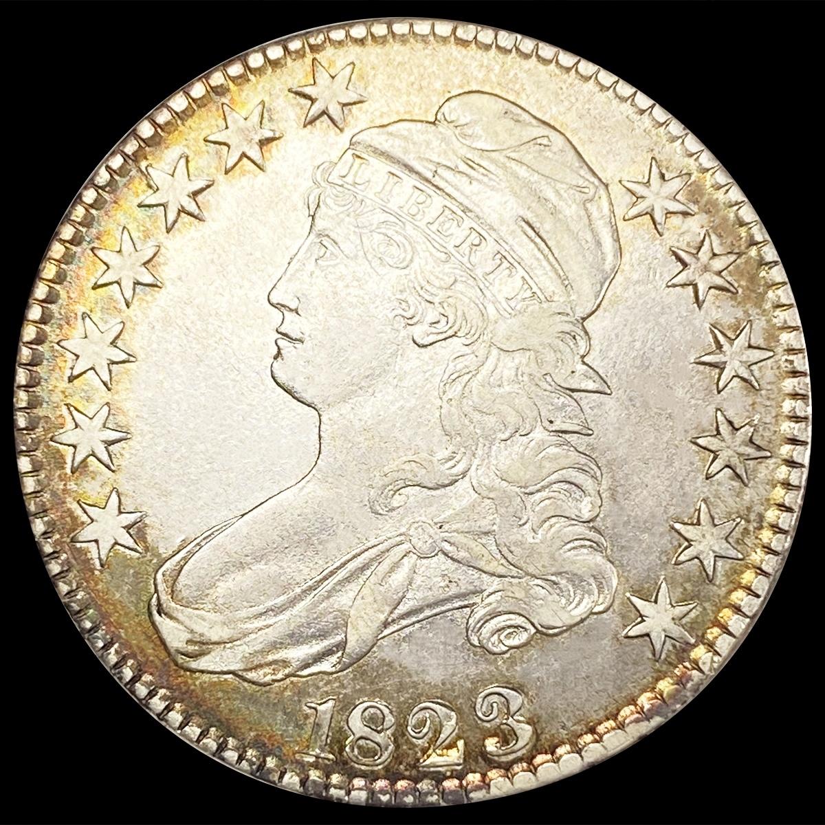 1823 Capped Bust Half Dollar NEARLY UNCIRCULATED