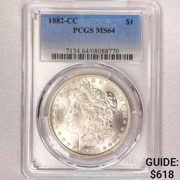 1882-CC Morgan Silver Dollar PCGS-MS64